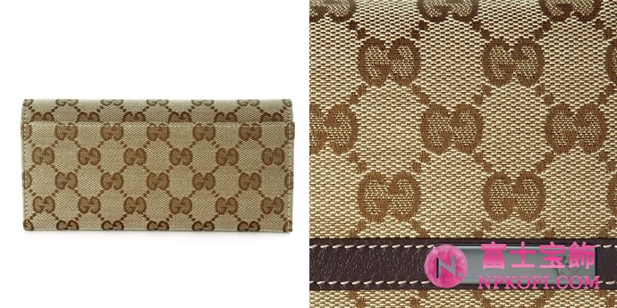 GUCCI/グッチ 2012年春夏MEN BAR定番キャンバスGG柄G刻印バー付き2つ折り長財布 233112 FAFXR 9643 
